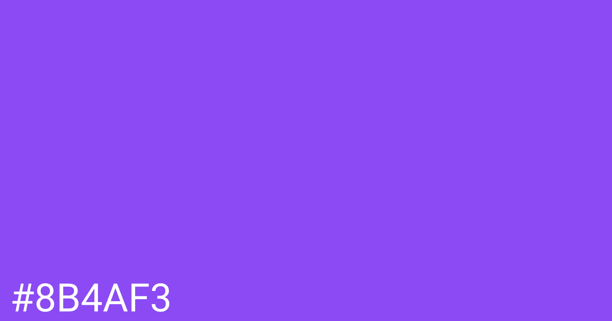 Hex color #8b4af3 graphic