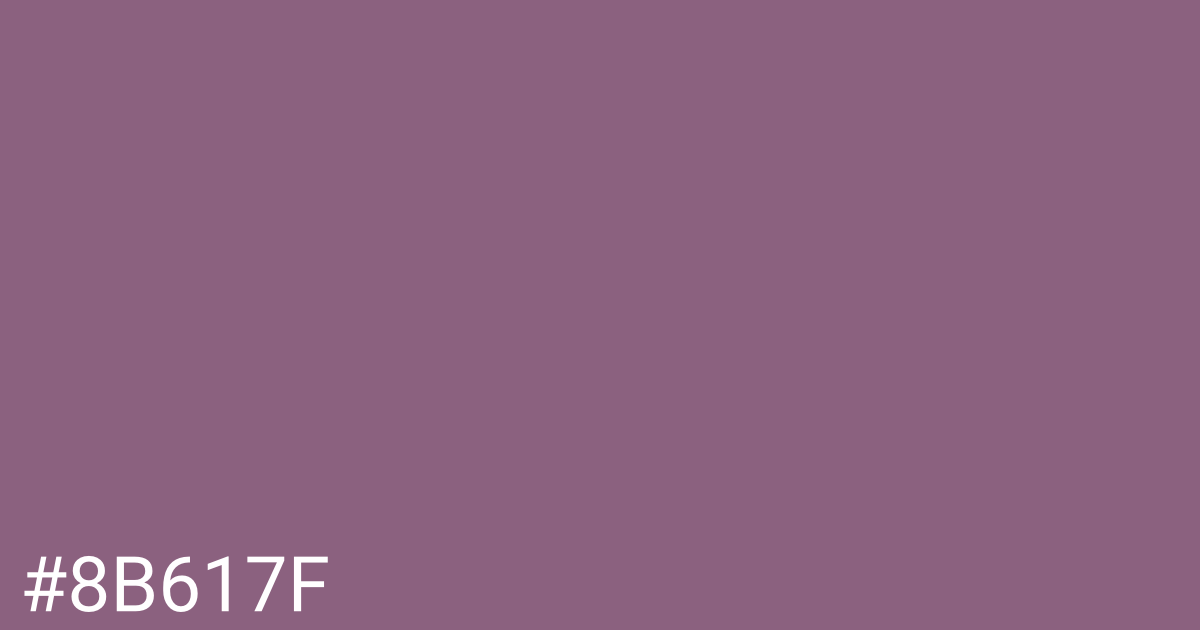 Hex color #8b617f graphic