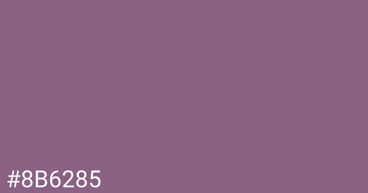 Hex color #8b6285 graphic