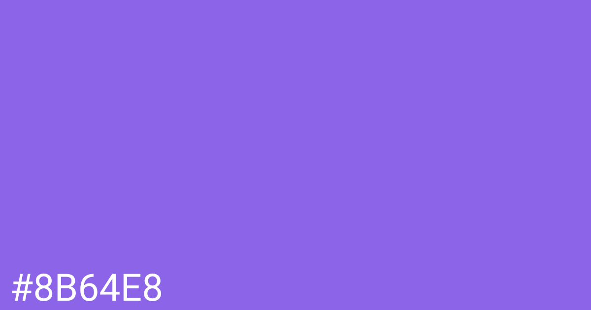 Hex color #8b64e8 graphic