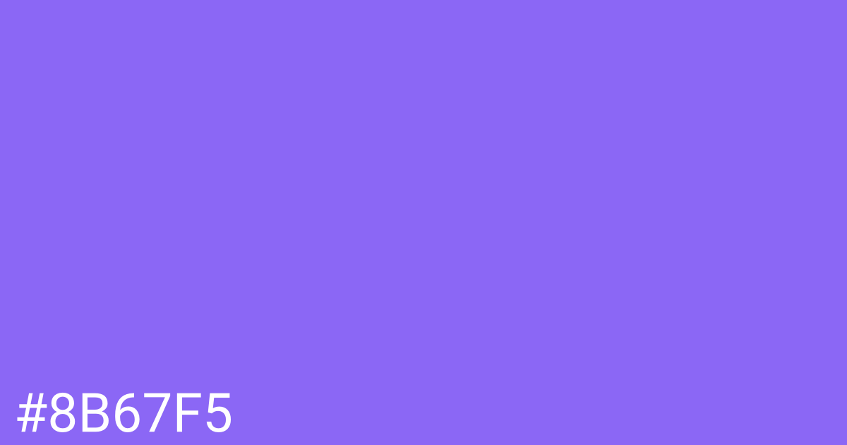 Hex color #8b67f5 graphic