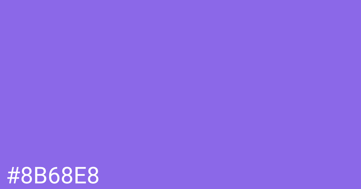 Hex color #8b68e8 graphic