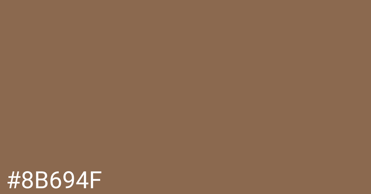 Hex color #8b694f graphic