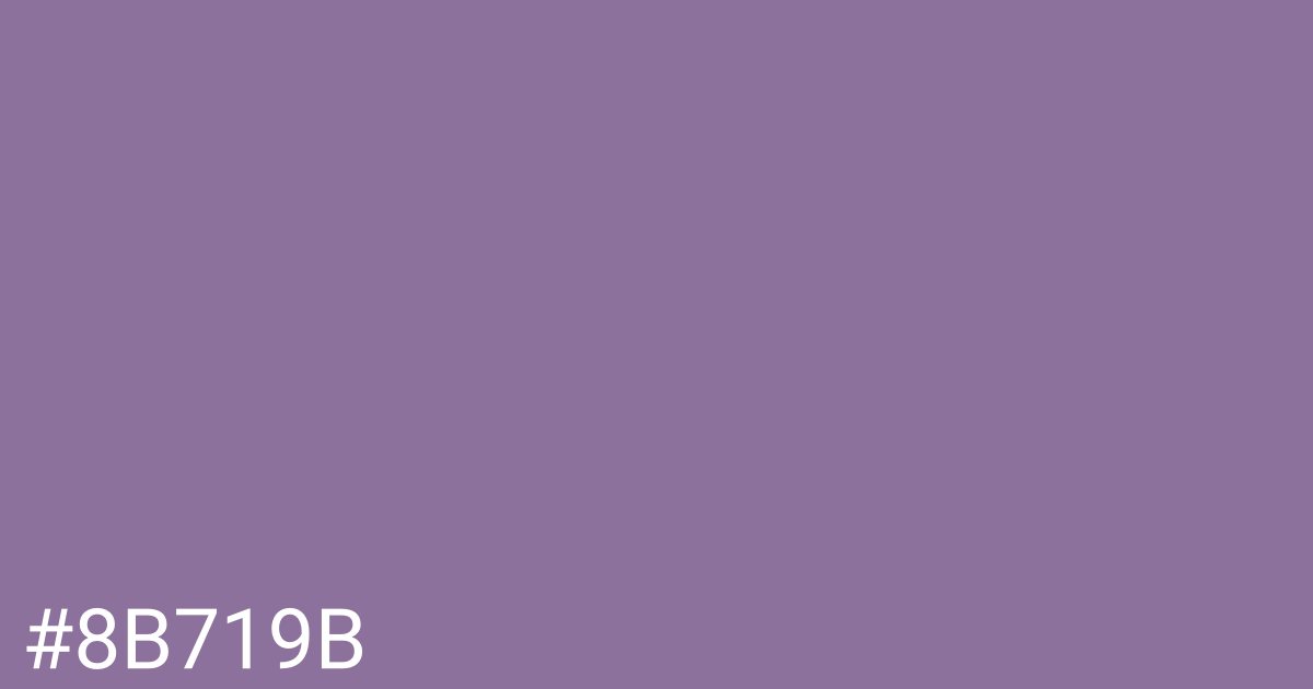 Hex color #8b719b graphic