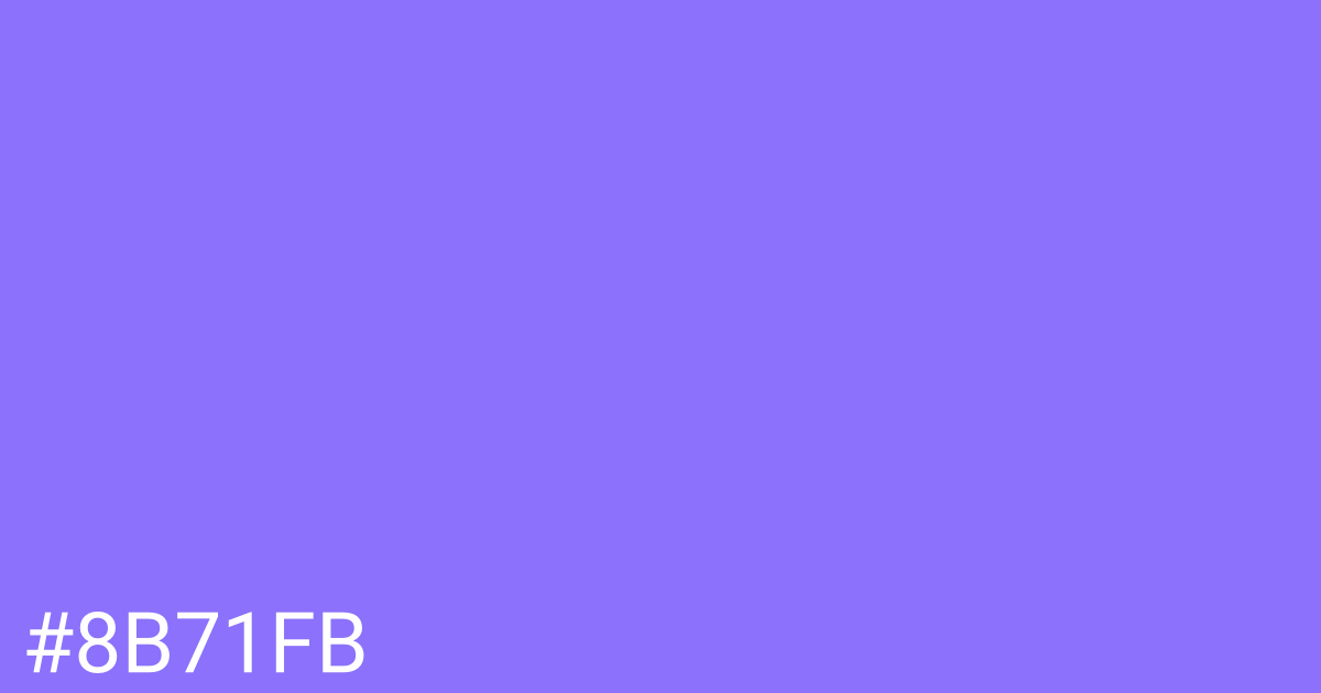 Hex color #8b71fb graphic