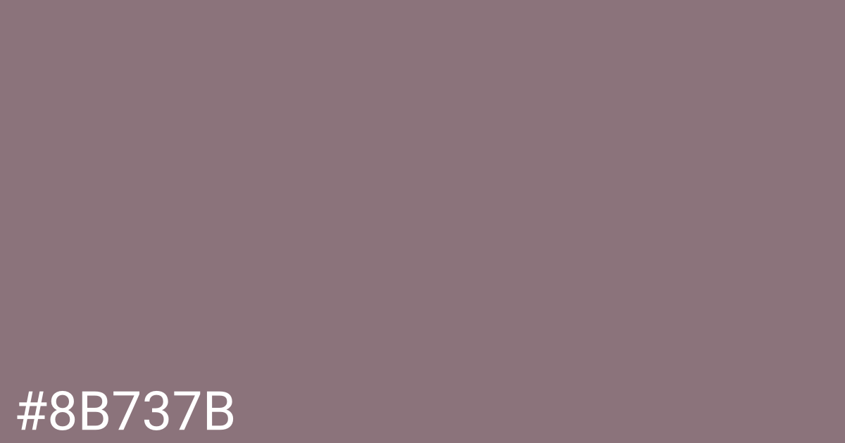 Hex color #8b737b graphic