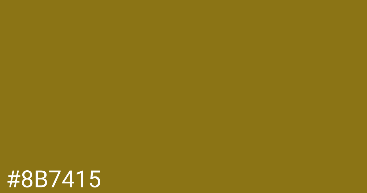 Hex color #8b7415 graphic