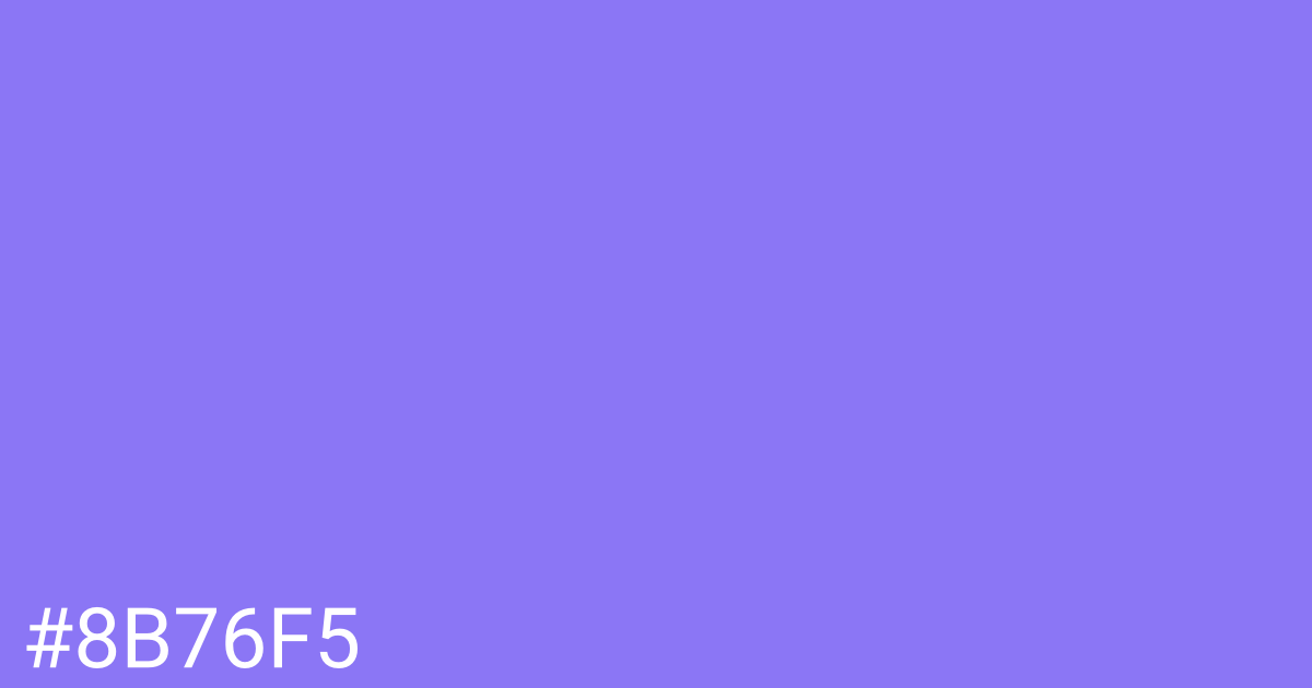 Hex color #8b76f5 graphic