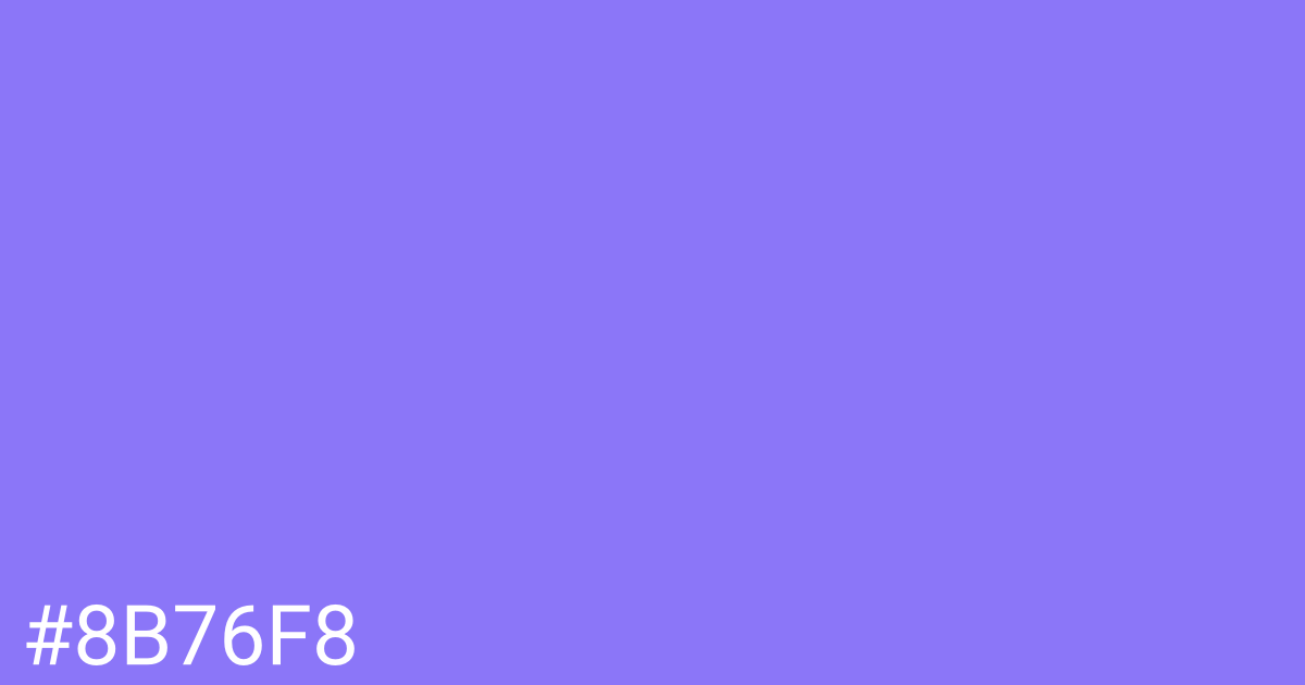 Hex color #8b76f8 graphic