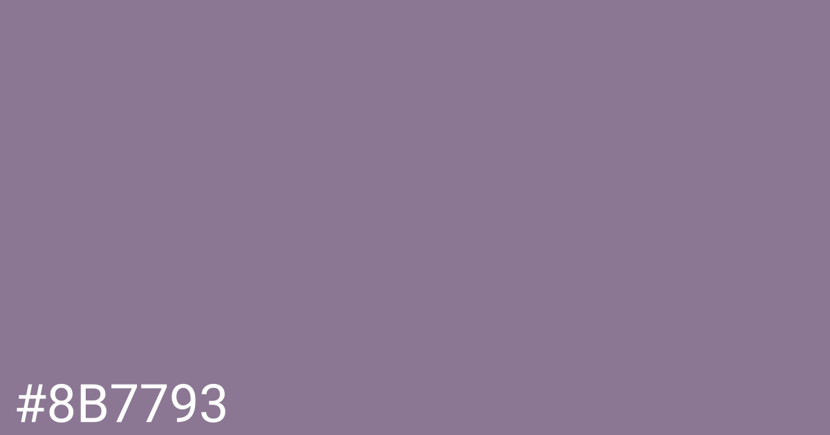 Hex color #8b7793 graphic