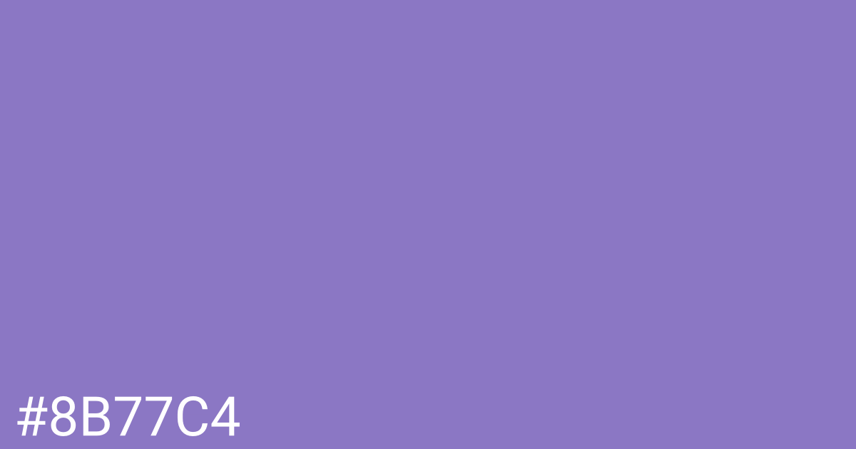 Hex color #8b77c4 graphic