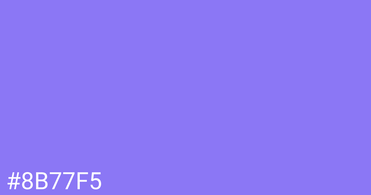 Hex color #8b77f5 graphic