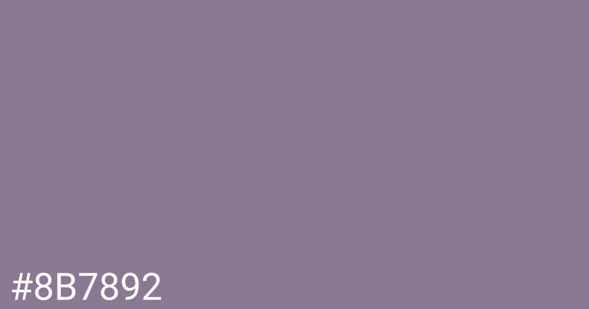 Hex color #8b7892 graphic