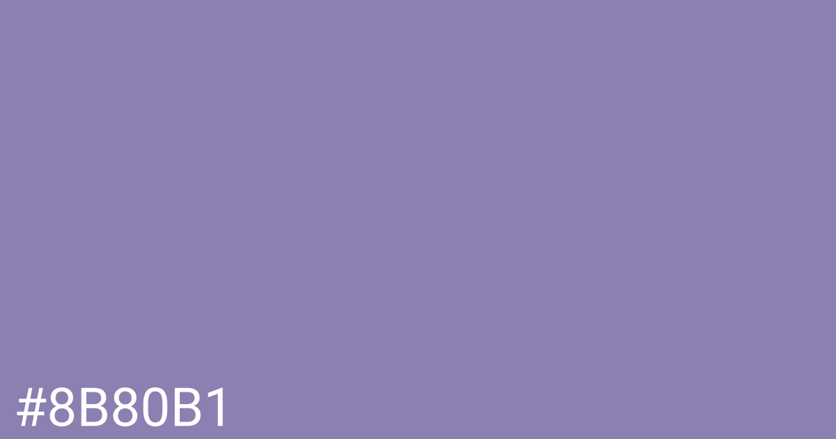 Hex color #8b80b1 graphic