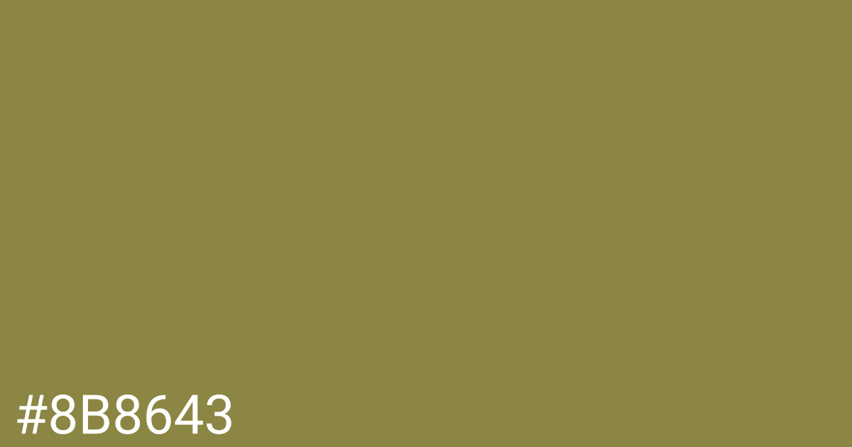 Hex color #8b8643 graphic