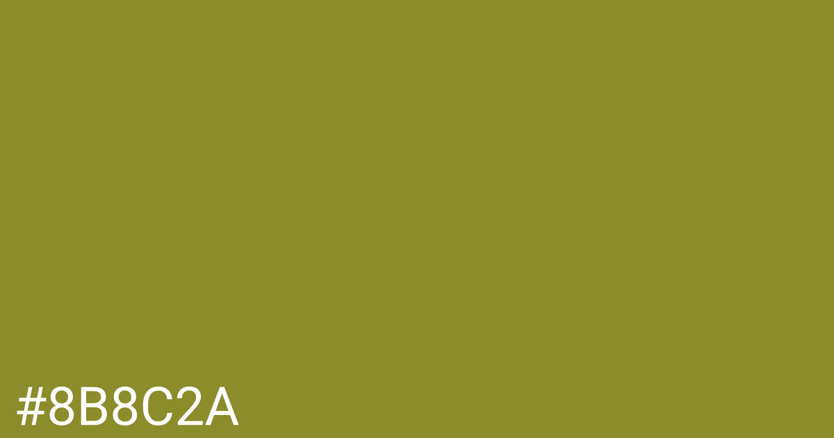 Hex color #8b8c2a graphic
