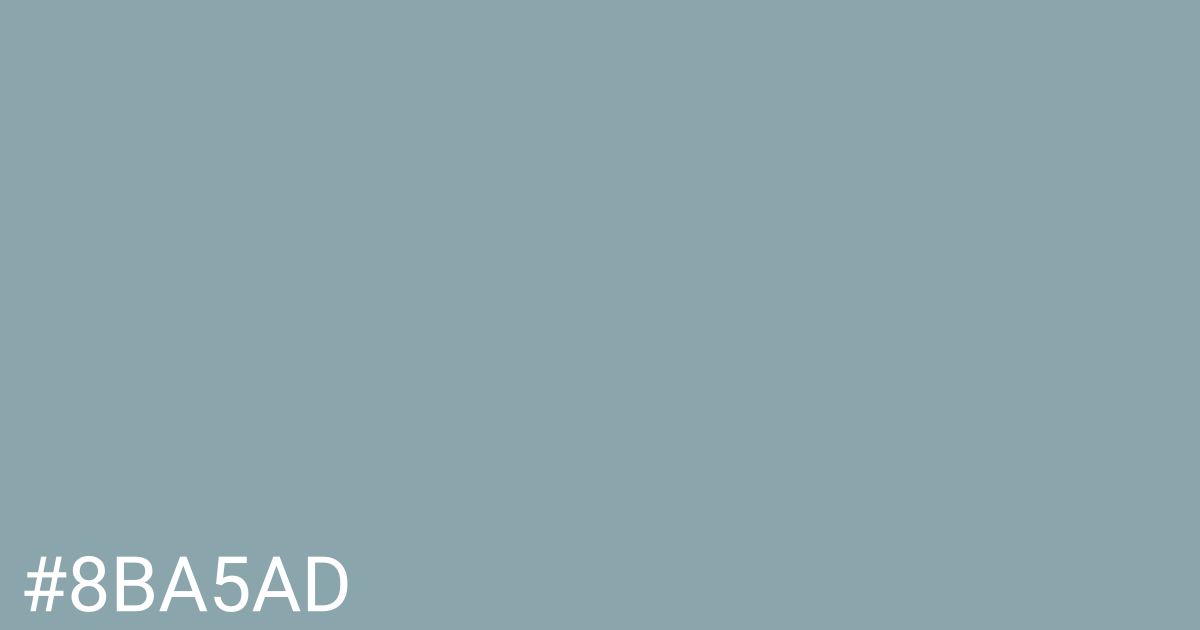 Hex color #8ba5ad graphic