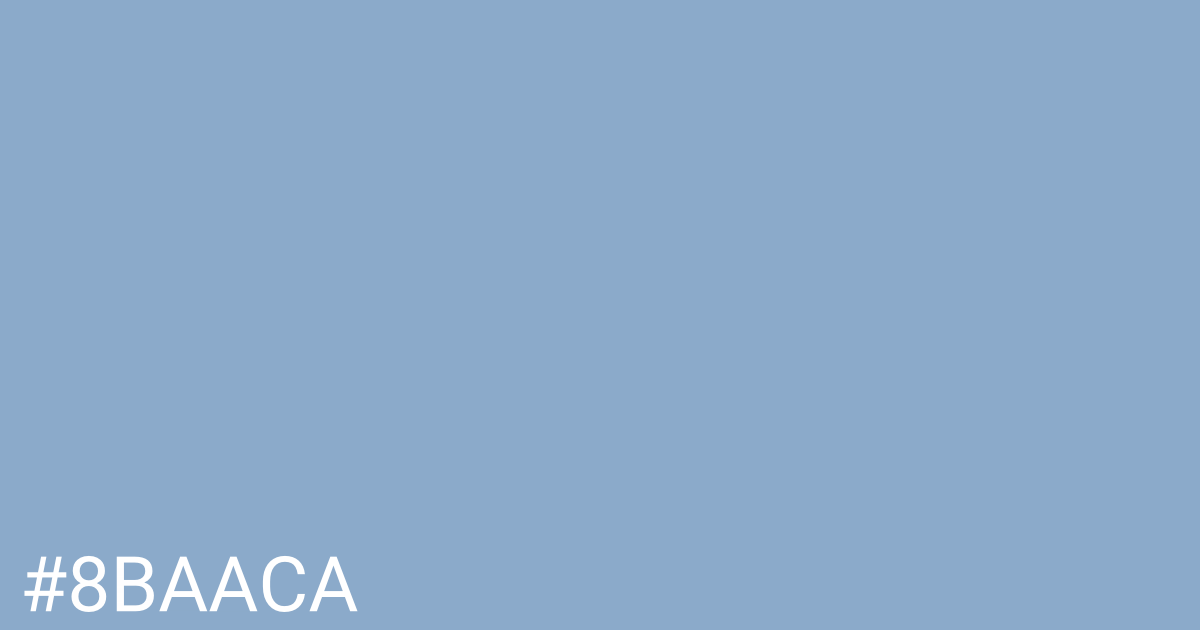 Hex color #8baaca graphic