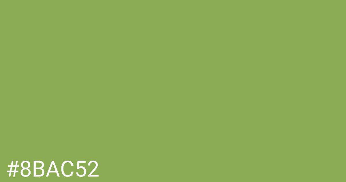 Hex color #8bac52 graphic