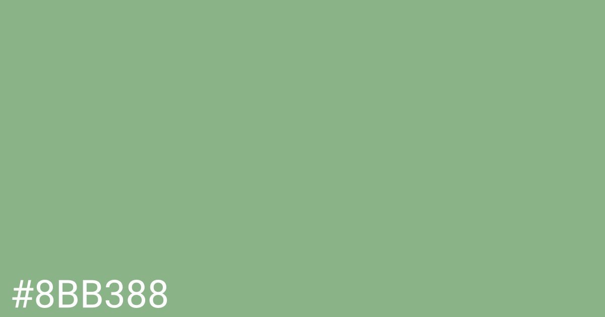 Hex color #8bb388 graphic