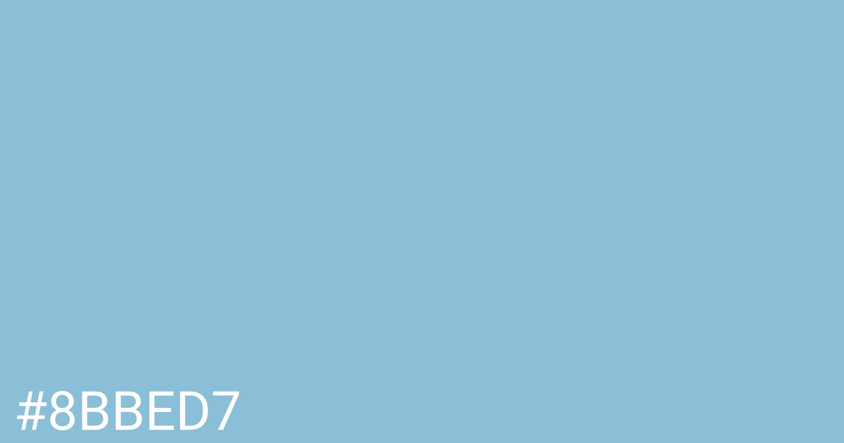 Hex color #8bbed7 graphic