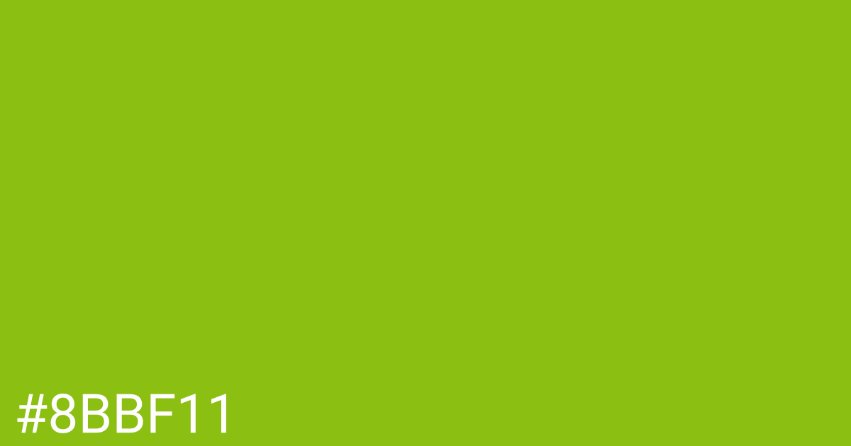 Hex color #8bbf11 graphic
