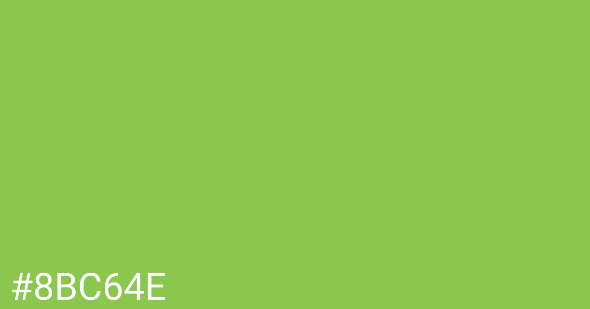 Hex color #8bc64e graphic
