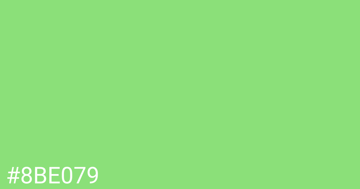 Hex color #8be079 graphic