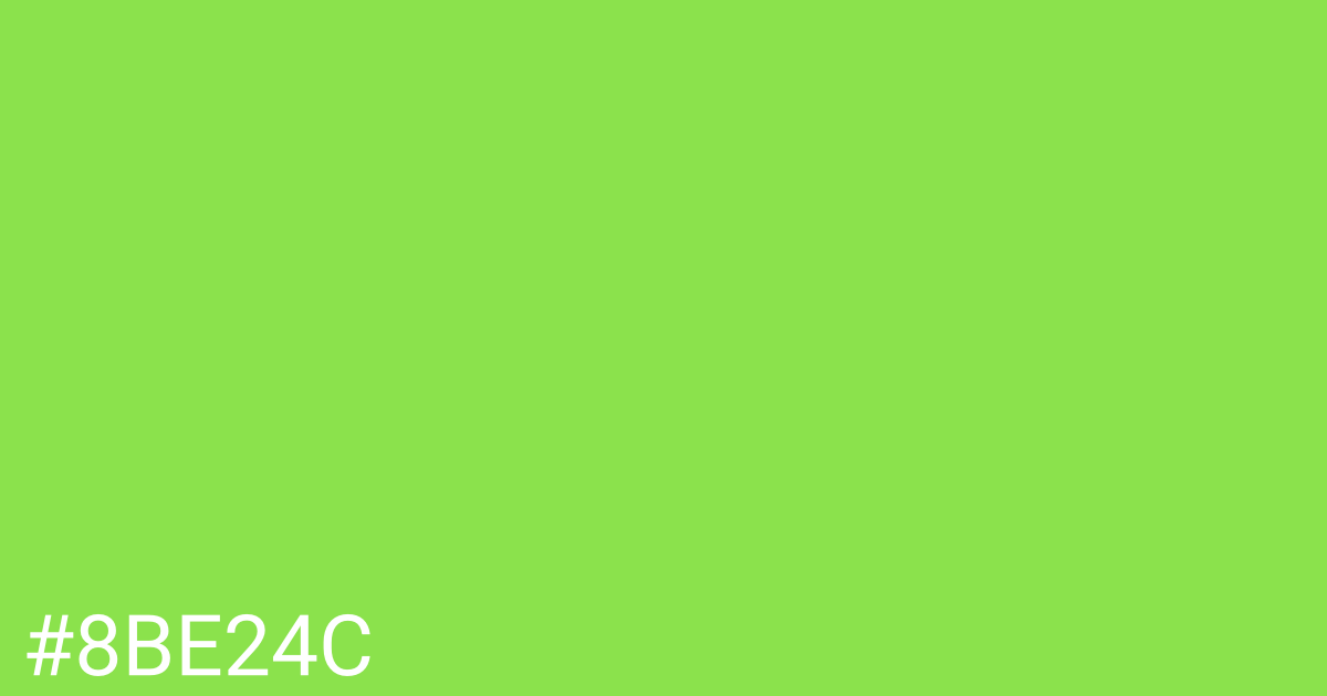 Hex color #8be24c graphic