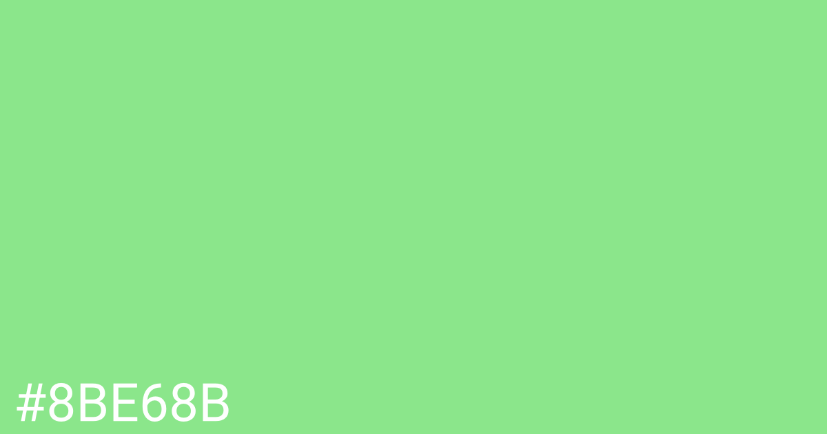 Hex color #8be68b graphic