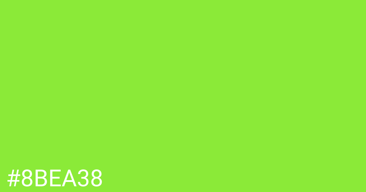Hex color #8bea38 graphic