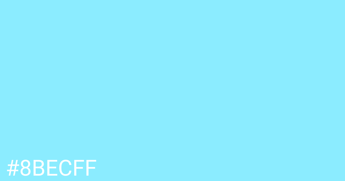 Hex color #8becff graphic