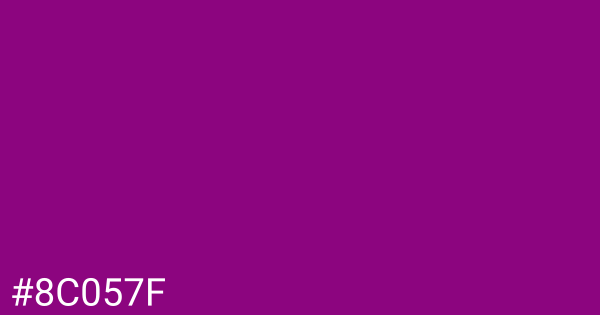 Hex color #8c057f graphic