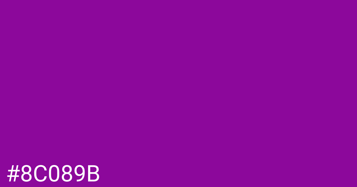 Hex color #8c089b graphic