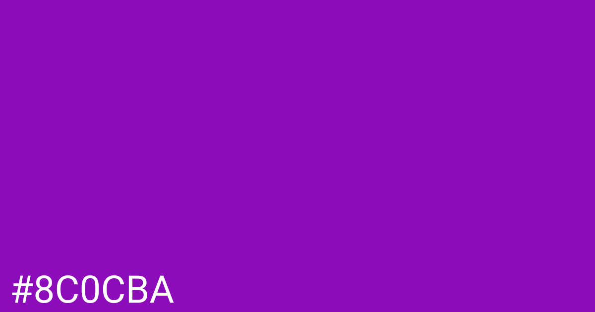 Hex color #8c0cba graphic