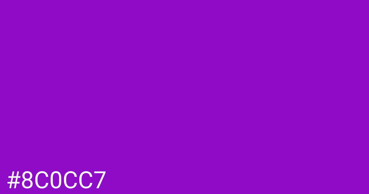 Hex color #8c0cc7 graphic