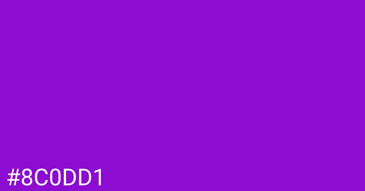 Hex color #8c0dd1 graphic