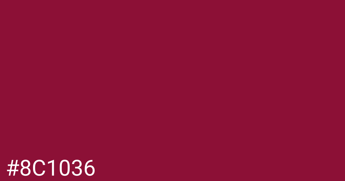 Hex color #8c1036 graphic