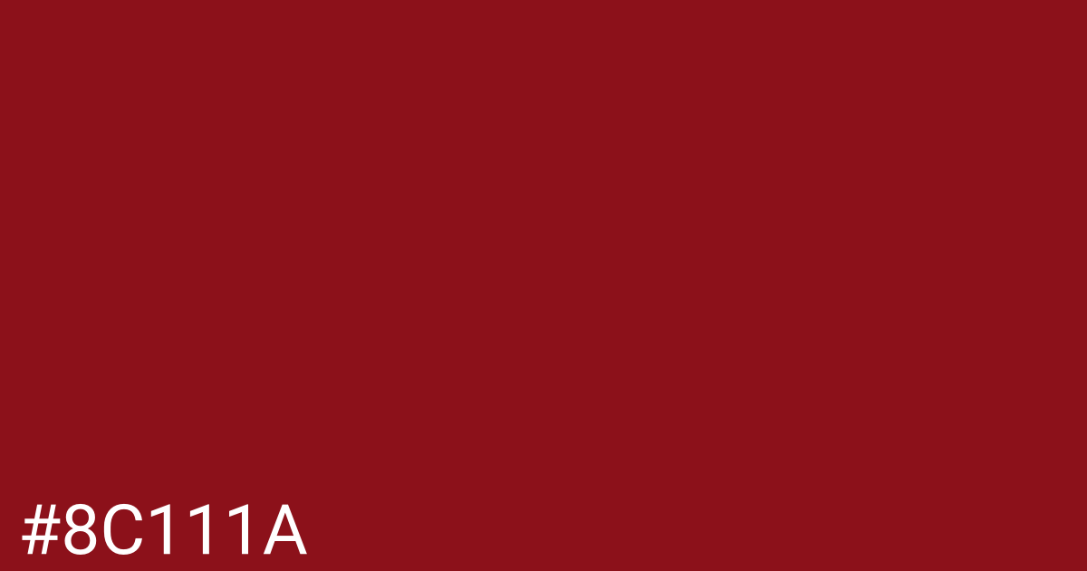 Hex color #8c111a graphic