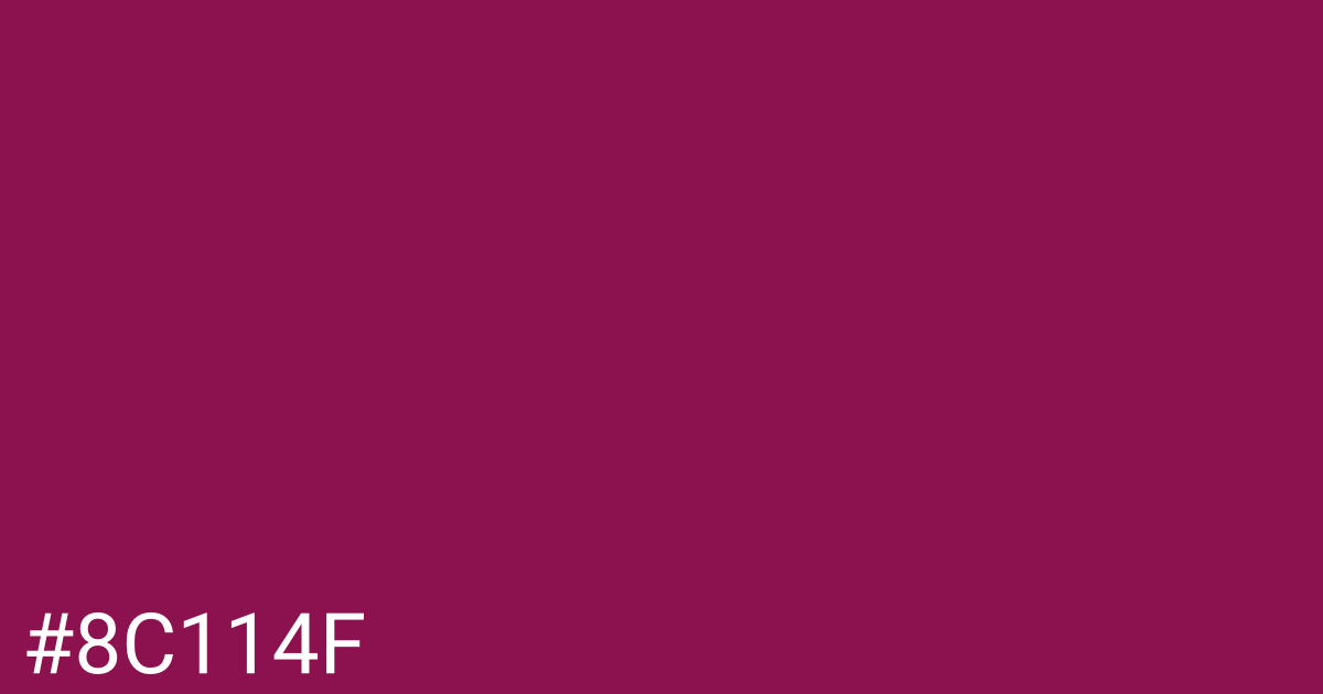 Hex color #8c114f graphic