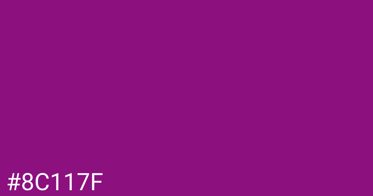 Hex color #8c117f graphic
