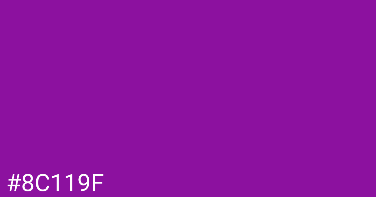 Hex color #8c119f graphic