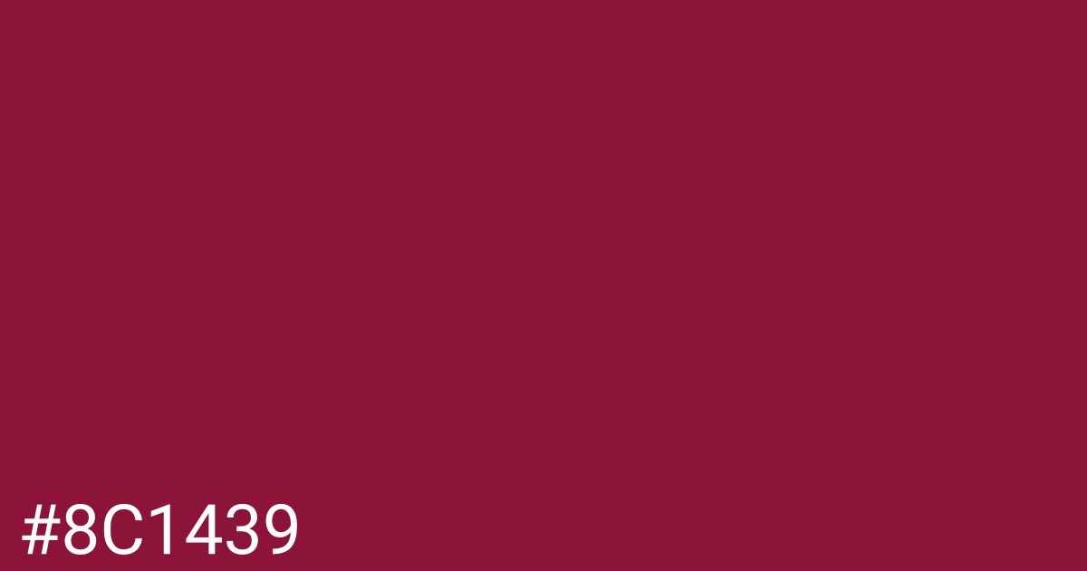 Hex color #8c1439 graphic