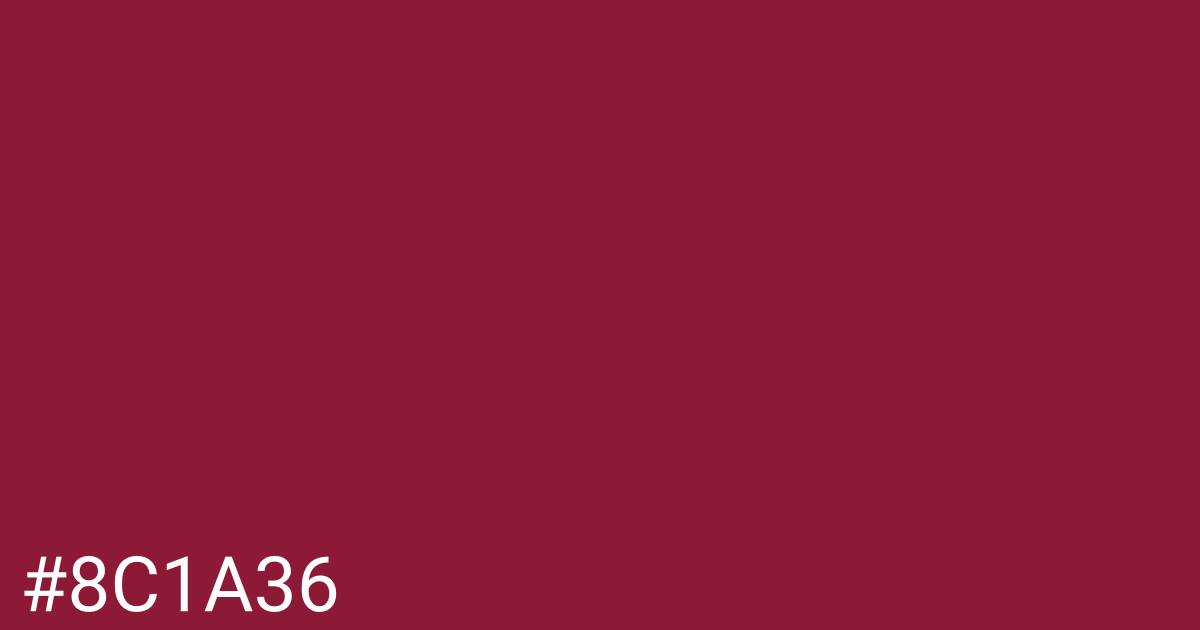 Hex color #8c1a36 graphic