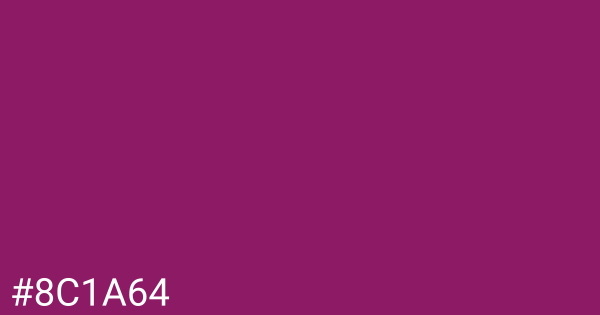 Hex color #8c1a64 graphic