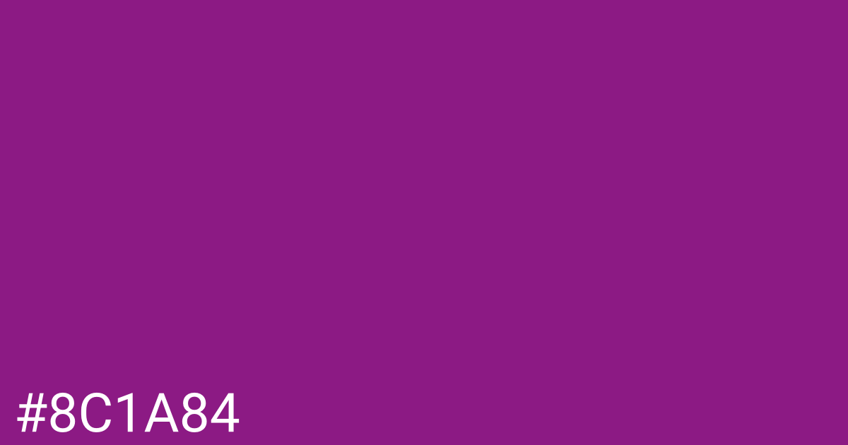 Hex color #8c1a84 graphic