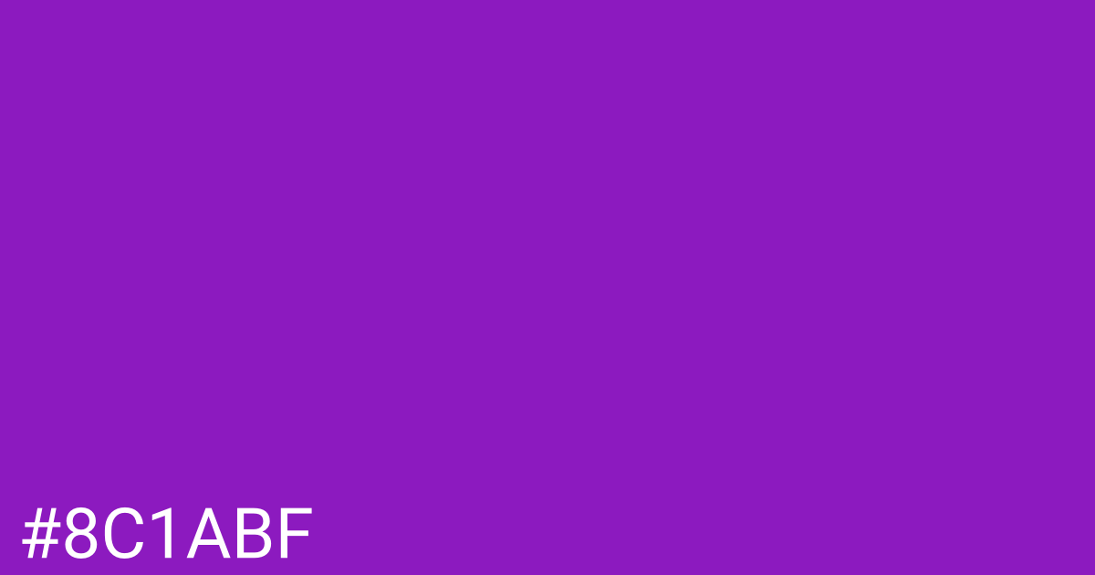 Hex color #8c1abf graphic