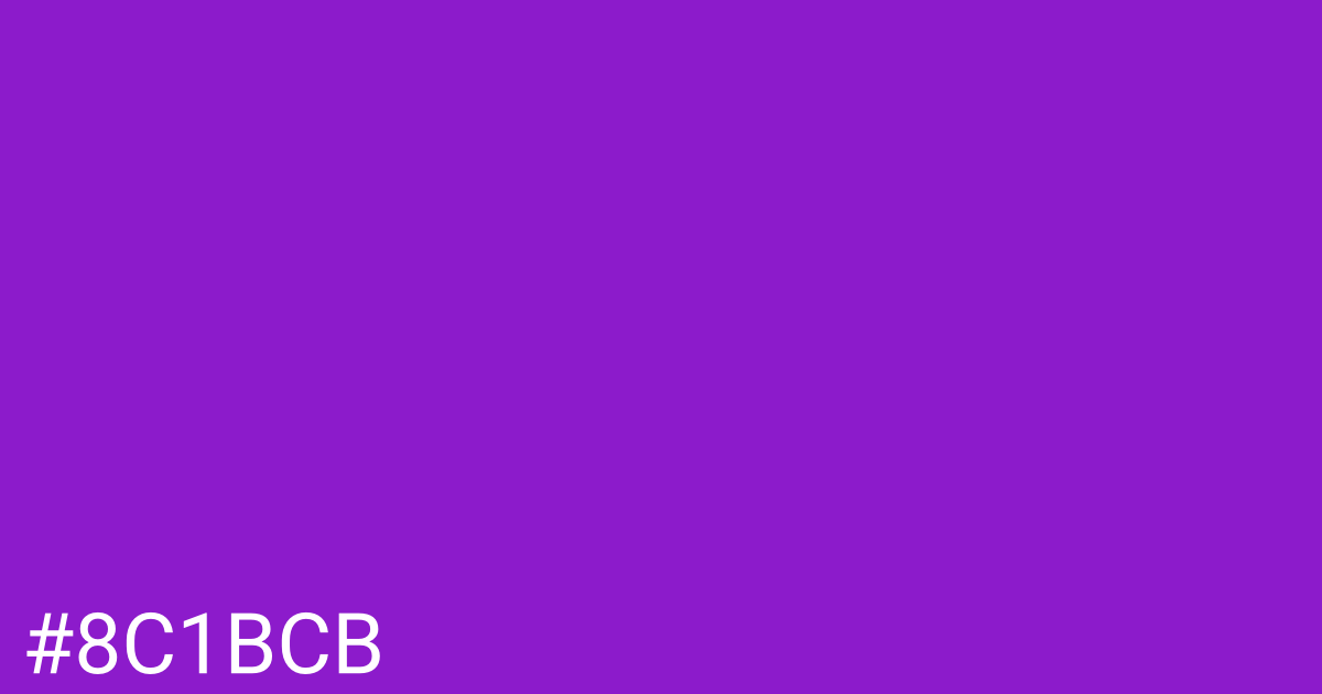 Hex color #8c1bcb graphic