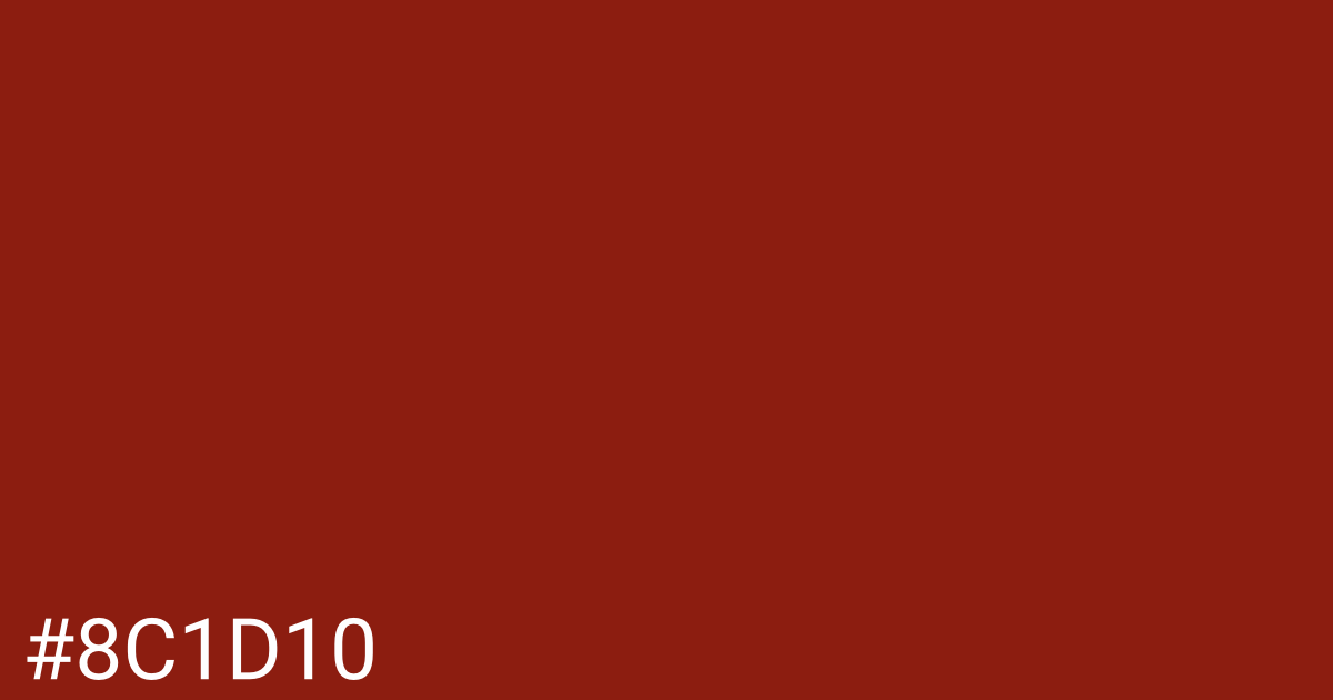Hex color #8c1d10 graphic