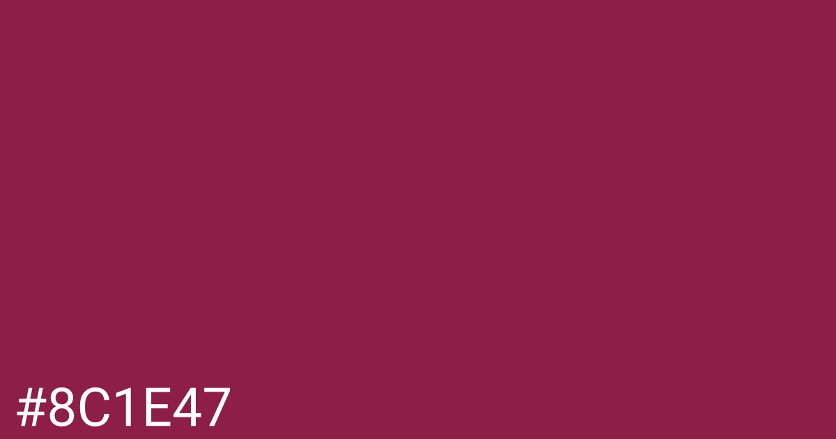 Hex color #8c1e47 graphic